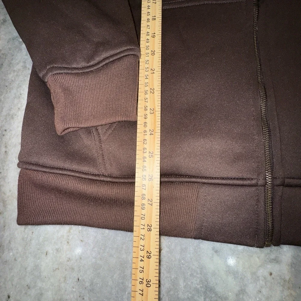 NWT‎ Wrangler Men's Large Sherpa Lined Jacket Brown Workwear Full Zip Hoodie